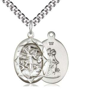 Pewter Saint Michael the Archangel Medal Catholic Jewelry