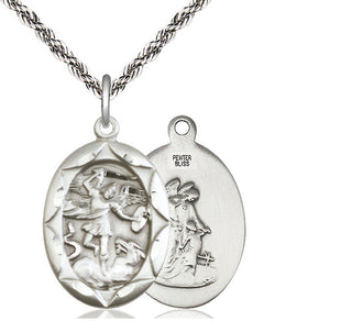 Sterling Silver Saint Michael the Archangel Medal Catholic Jewelry