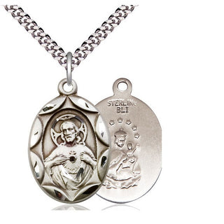 Sterling Silver Scapular Medal Catholic Jewelry