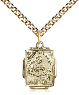 14kt Gold Filled Saint Ann Medal Religious Jewelry Engraved Catholic Saint Jewelry
