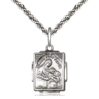 Sterling Silver Saint Ann Medal Religious Jewelry Engraved Catholic Saint Jewelry