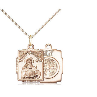 14kt Gold Filled Saint Benedict Medal Religious Jewelry
