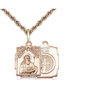 14kt Gold Filled Saint Benedict Medal Religious Jewelry