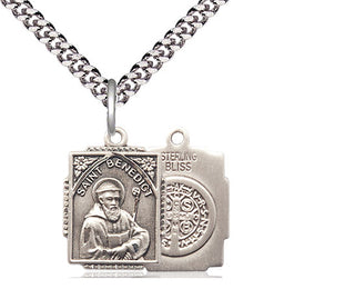 Sterling Silver Saint Benedict Medal Religious Jewelry