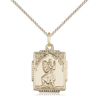 14kt Gold Filled Saint Christopher Medal Religious Jewelry Engraved Catholic Saint Jewelry