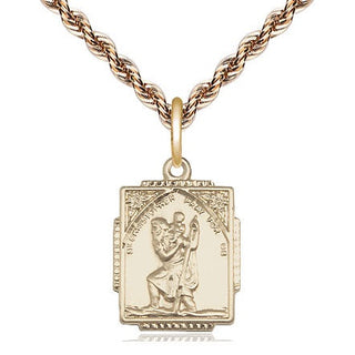 14kt Gold Filled Saint Christopher Medal Religious Jewelry Engraved Catholic Saint Jewelry