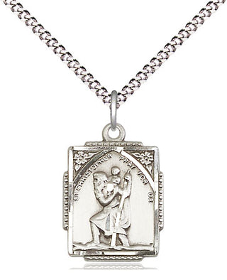 Sterling Silver Saint Christopher Medal Religious Jewelry Engraved Catholic Saint Jewelry