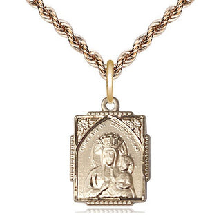 14kt Gold Filled Our Lady of Czestochowa Medal Religious Jewelry Engraved Catholic Saint Jewelry