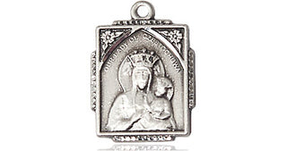 Sterling Silver Our Lady of Czestochowa Medal Engraved Catholic Saint Jewelry