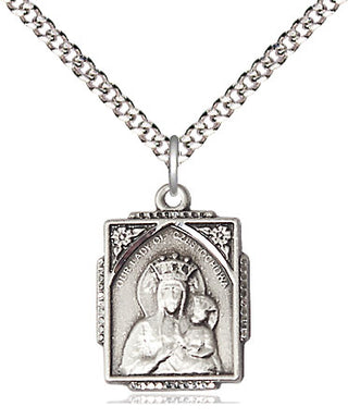 Sterling Silver Our Lady of Czestochowa Medal Religious Jewelry Engraved Catholic Saint Jewelry