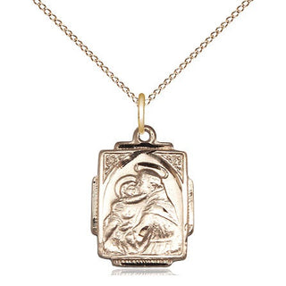 14kt Gold Filled Saint Anthony Medal Religious Jewelry Engraved Catholic Saint Jewelry