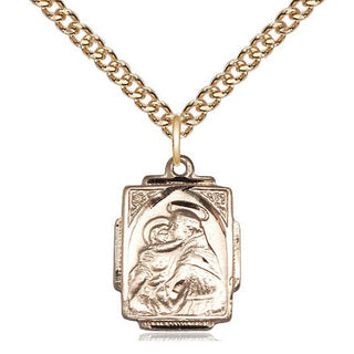 14kt Gold Filled Saint Anthony Medal Religious Jewelry Engraved Catholic Saint Jewelry