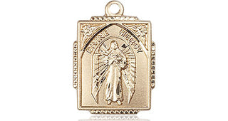 14kt Gold Filled Divine Mercy Medal Engraved Catholic Saint Jewelry