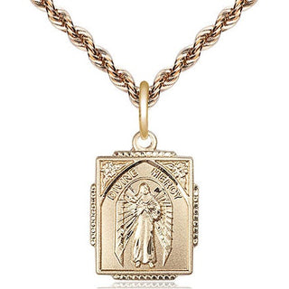 14kt Gold Filled Divine Mercy Medal Religious Jewelry Engraved Catholic Saint Jewelry