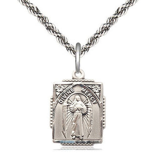 Sterling Silver Divine Mercy Medal Religious Jewelry Engraved Catholic Saint Jewelry
