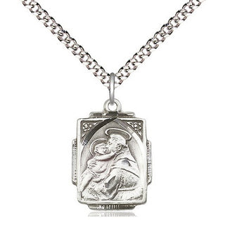 Pewter Saint Anthony Medal Religious Jewelry Engraved Catholic Saint Jewelry