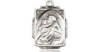 Sterling Silver Saint Anthony Medal Religious Jewelry Engraved Catholic Saint Jewelry