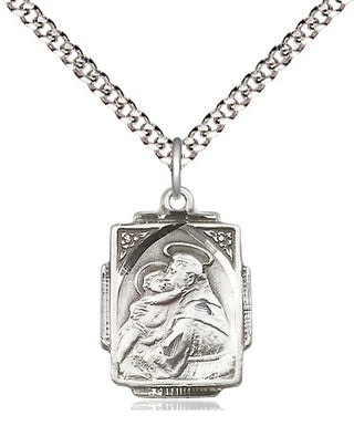Sterling Silver Saint Anthony Medal Religious Jewelry Engraved Catholic Saint Jewelry
