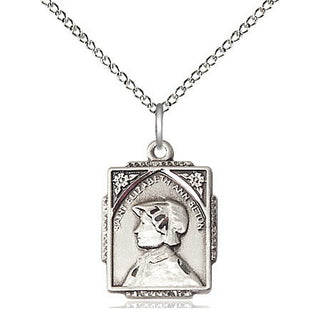Sterling Silver Saint Elizabeth Ann Seton Medal Religious Jewelry Engraved Catholic Saint Jewelry