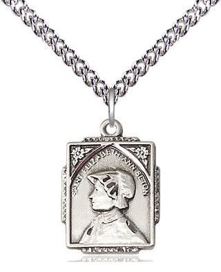 Sterling Silver Saint Elizabeth Ann Seton Medal Religious Jewelry Engraved Catholic Saint Jewelry