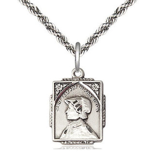 Sterling Silver Saint Elizabeth Ann Seton Medal Religious Jewelry Engraved Catholic Saint Jewelry