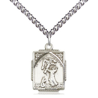 Sterling Silver Saint Francis of Assisi Medal Religious Jewelry Engraved Catholic Saint Jewelry