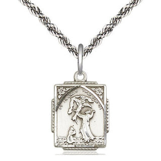 Sterling Silver Saint Francis of Assisi Medal Religious Jewelry Engraved Catholic Saint Jewelry