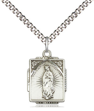 Sterling Silver Our Lady of Guadalupe Medal Religious Jewelry Engraved Catholic Saint Jewelry