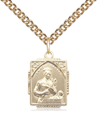 14kt Gold Filled Saint Gerard Medal Religious Jewelry Engraved Catholic Saint Jewelry