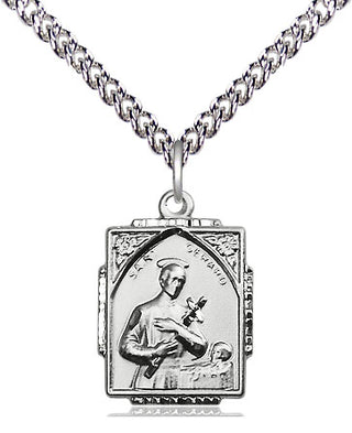 Sterling Silver Saint Gerard Medal Religious Jewelry Engraved Catholic Saint Jewelry
