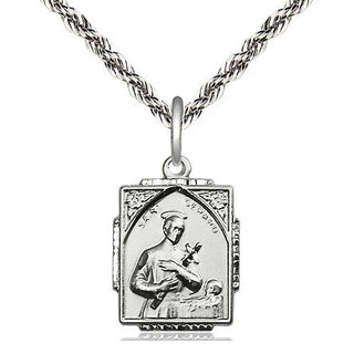 Sterling Silver Saint Gerard Medal Religious Jewelry Engraved Catholic Saint Jewelry