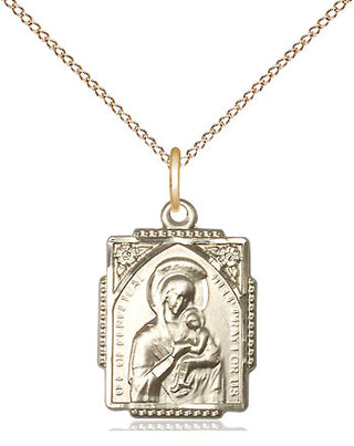 14kt Gold Filled Our Lady of Perpetual Help Medal | Medium | Engravable