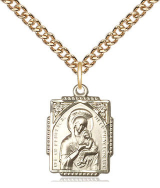 14kt Gold Filled Our Lady of Perpetual Help Medal | Medium | Engravable