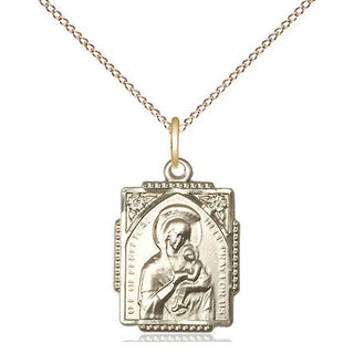 14kt Gold Our Lady of Perpetual Help Medal | Engravable