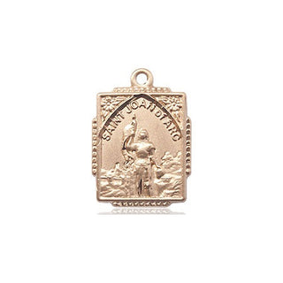 14kt Gold Filled Saint Joan of Arc Medal Engraved Catholic Saint Jewelry
