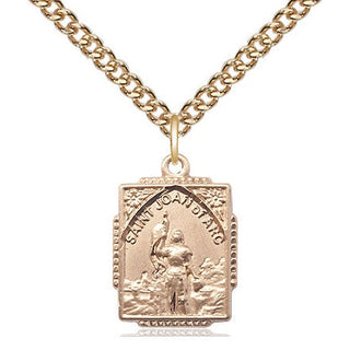 14kt Gold Filled Saint Joan of Arc Medal Religious Jewelry Engraved Catholic Saint Jewelry