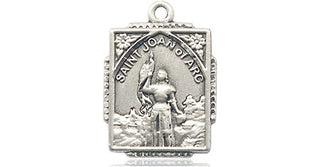 Sterling Silver Saint Joan of Arc Medal Religious Jewelry Engraved Catholic Saint Jewelry