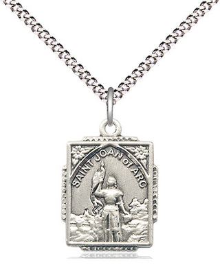 Sterling Silver Saint Joan of Arc Medal Religious Jewelry Engraved Catholic Saint Jewelry
