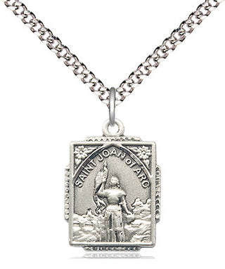 Sterling Silver Saint Joan of Arc Medal Religious Jewelry Engraved Catholic Saint Jewelry