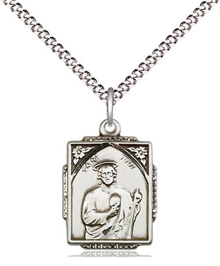 Sterling Silver Saint Jude Medal Religious Jewelry Engraved Catholic Saint Jewelry