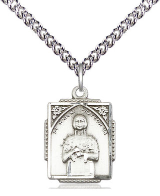 Sterling Silver Saint Kateri Tekakwitha Medal Religious Jewelry Engraved Catholic Saint Jewelry