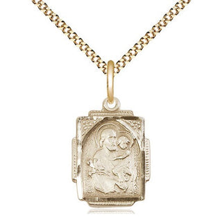14kt Gold Filled Saint Joseph Medal Religious Jewelry Engraved Catholic Saint Jewelry