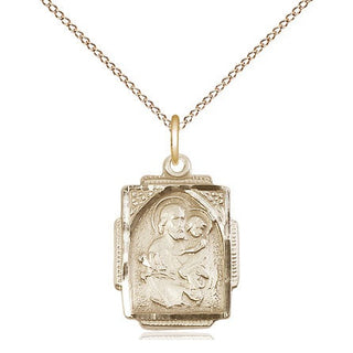 14kt Gold Filled Saint Joseph Medal Religious Jewelry Engraved Catholic Saint Jewelry