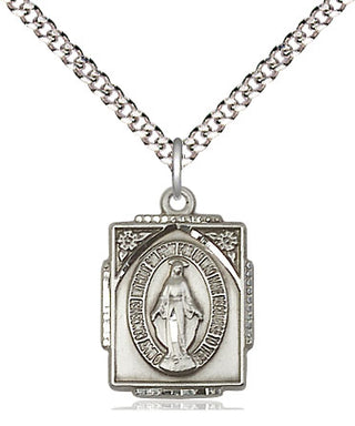 Pewter Miraculous Medal Religious Jewelry Engraved Catholic Saint Jewelry