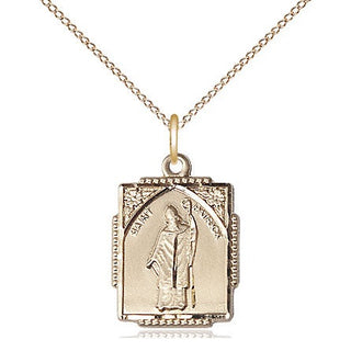 14kt Gold Saint Patrick Medal | Engravable