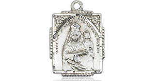 Sterling Silver Our Lady of Prompt Succor Medal Religious Jewelry Engraved Catholic Saint Jewelry