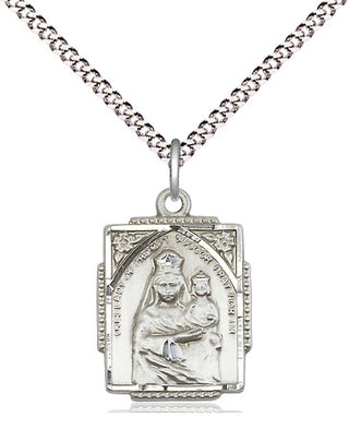 Sterling Silver Our Lady of Prompt Succor Medal Religious Jewelry Engraved Catholic Saint Jewelry