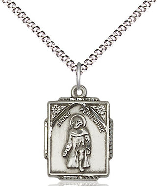 Sterling Silver Saint Peregrine Medal Religious Jewelry Engraved Catholic Saint Jewelry