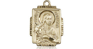 14kt Gold Filled Saint Maria Goretti Medal Engraved Catholic Saint Jewelry