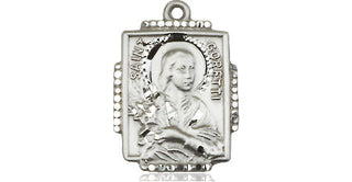 Sterling Silver Saint Maria Goretti Medal Religious Jewelry Engraved Catholic Saint Jewelry